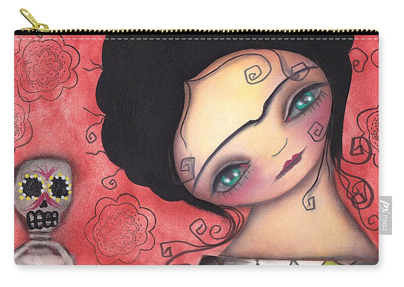 Frida Kahlo Carry-all Pouch featuring the painting My Puppet by Abril Andrade