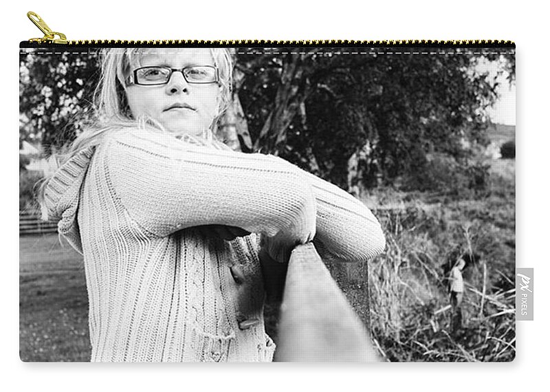 Daughter Zip Pouch featuring the photograph Mya, At Home In Northern Ireland by Aleck Cartwright
