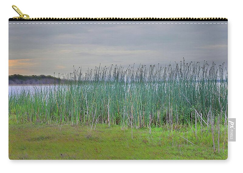 Landscape Zip Pouch featuring the photograph Myakka Tall Reeds by Florene Welebny