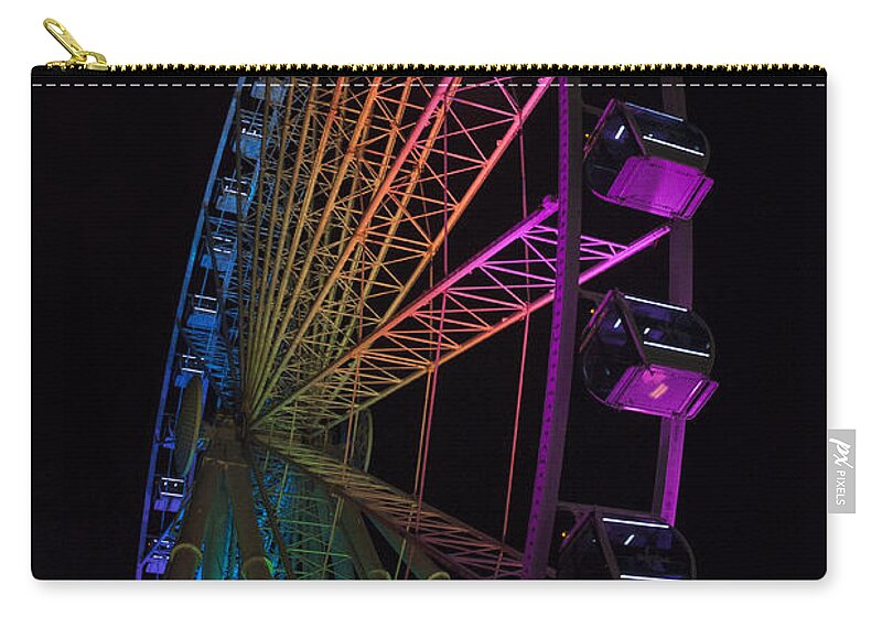 Photograph Zip Pouch featuring the photograph Myrtle Beach Skywheel by Suzanne Gaff