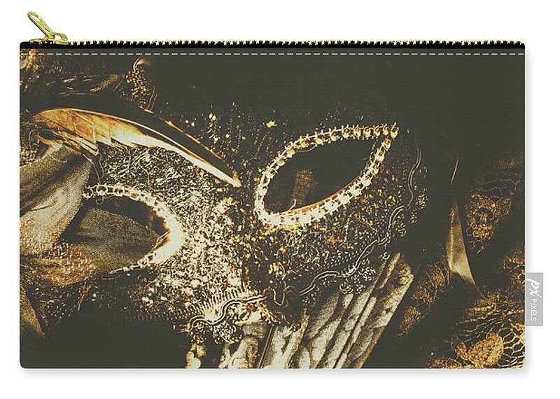 Fantasy Zip Pouch featuring the photograph Mysterious disguise by Jorgo Photography