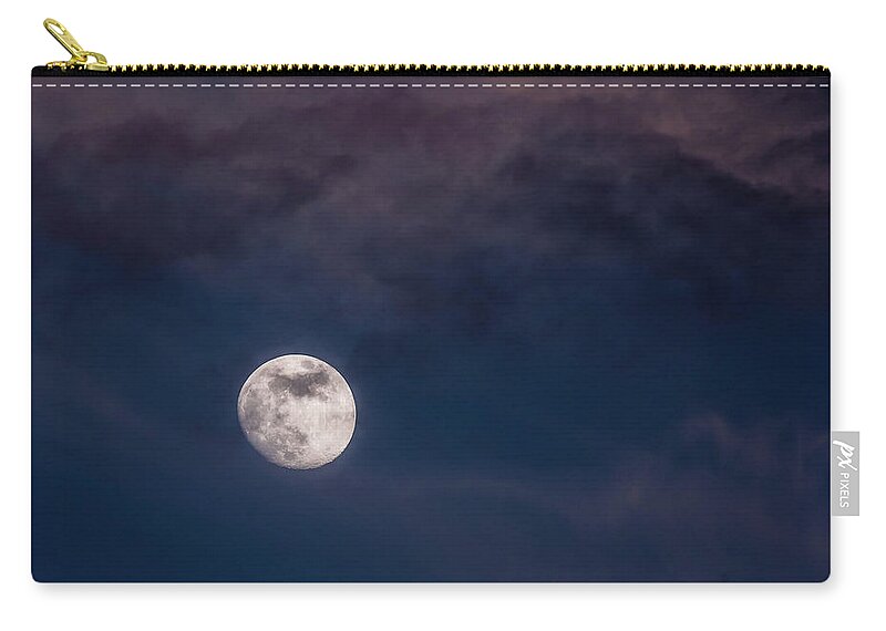 Moon Zip Pouch featuring the photograph Mystery Moon by Jody Partin