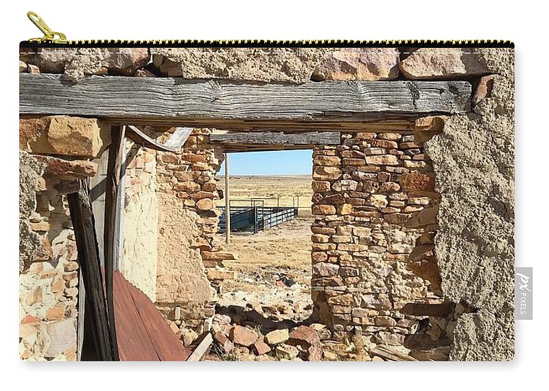 Stone Zip Pouch featuring the photograph Mystery Ranch No. 2 by Brad Hodges