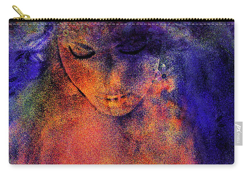 Natalie Holland Art Zip Pouch featuring the painting Mystic Dream by Natalie Holland