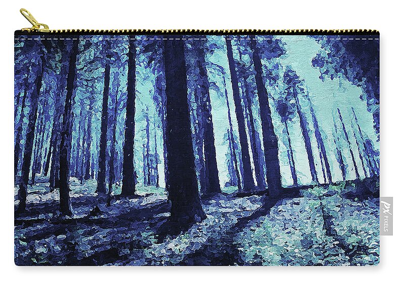 Night Zip Pouch featuring the painting Mystical Night - 05 by AM FineArtPrints