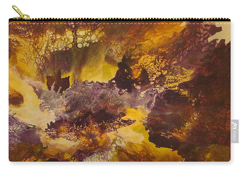 Abstract Carry-all Pouch featuring the painting Mystical by Soraya Silvestri