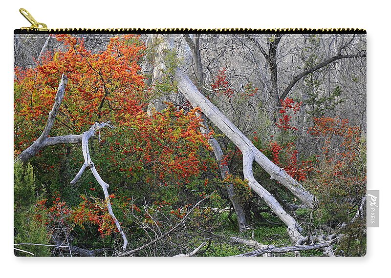 Berries Zip Pouch featuring the photograph Mystical Woodland by Tranquil Light Photography