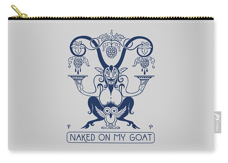 Louise Brooks Official Zip Pouch featuring the digital art Naked on My Goat by Louise Brooks
