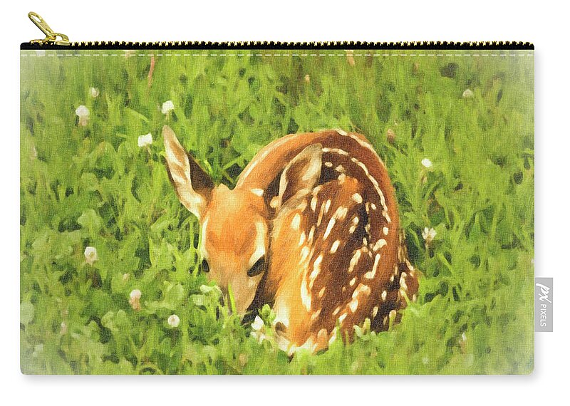 Painting Carry-all Pouch featuring the photograph Nap Time by Mark Allen