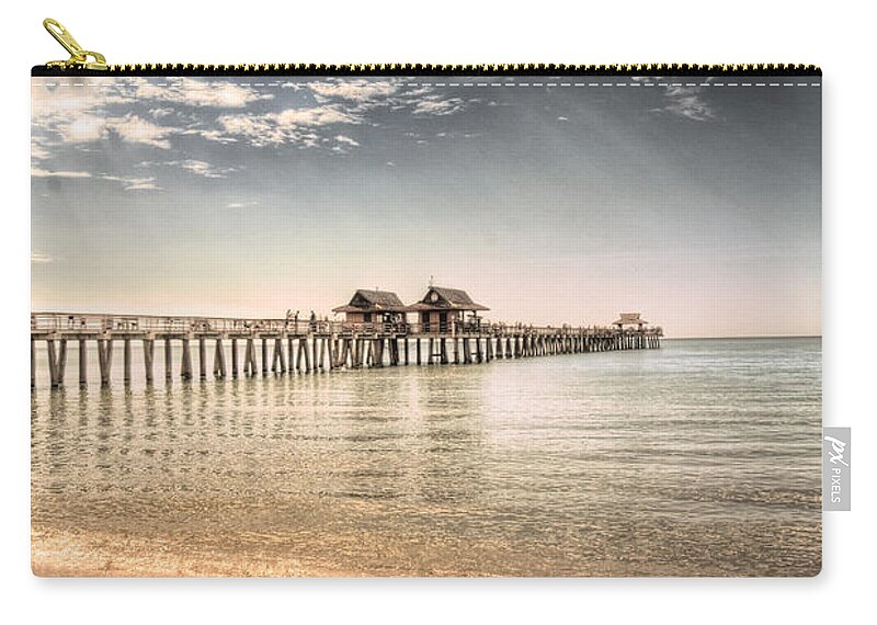 Naples Zip Pouch featuring the photograph Naples Pier by Margie Hurwich
