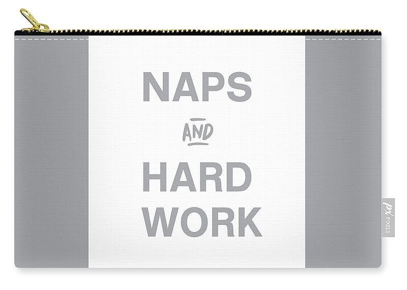 Naps Zip Pouch featuring the digital art Naps And Hard Work- Art by Linda Woods by Linda Woods