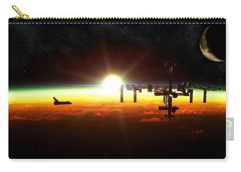 Nasa Zip Pouch featuring the photograph Nasa by Jackie Russo