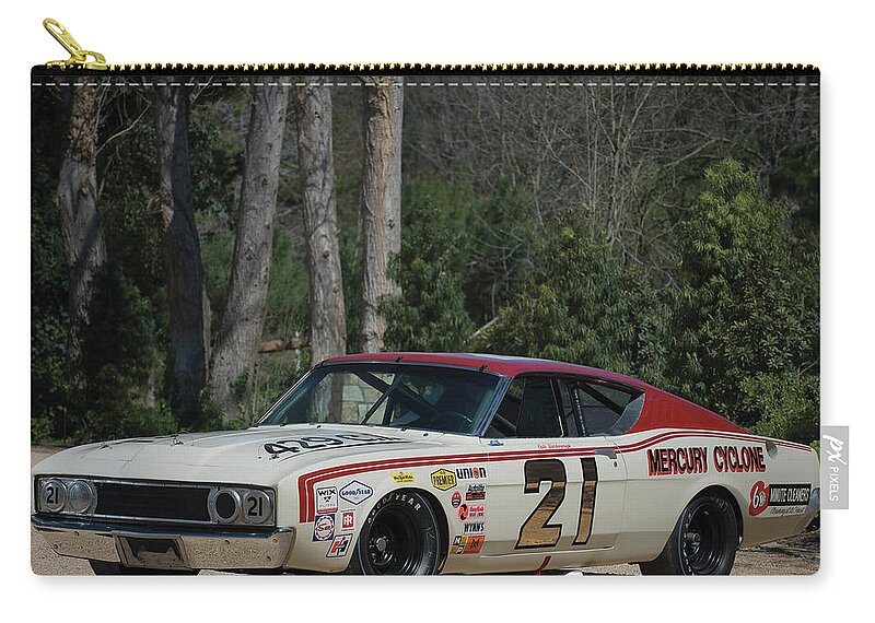 Nascar Zip Pouch featuring the photograph Nascar by Mariel Mcmeeking
