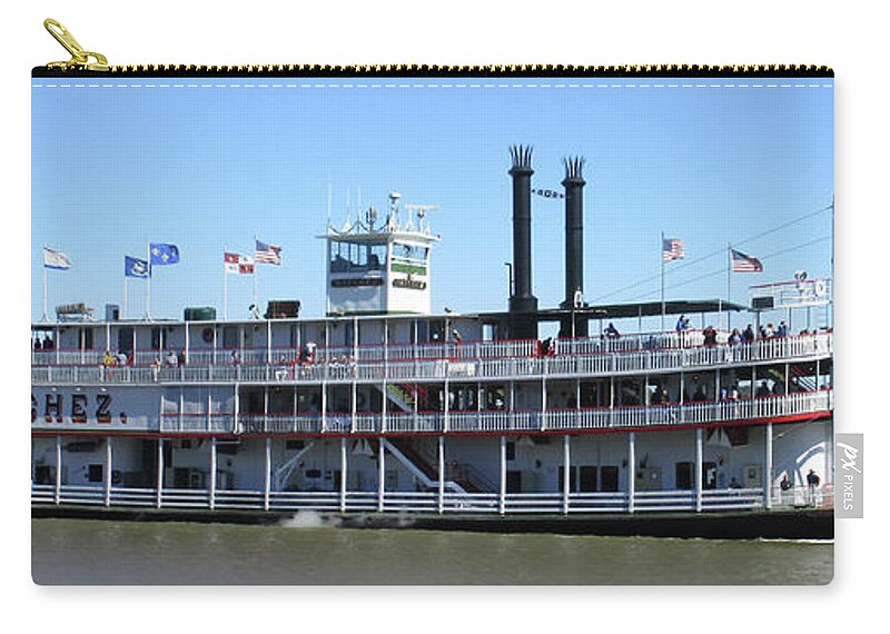 Paddlewheeler Zip Pouch featuring the photograph Natchez Paddlewheeler by Randall Weidner