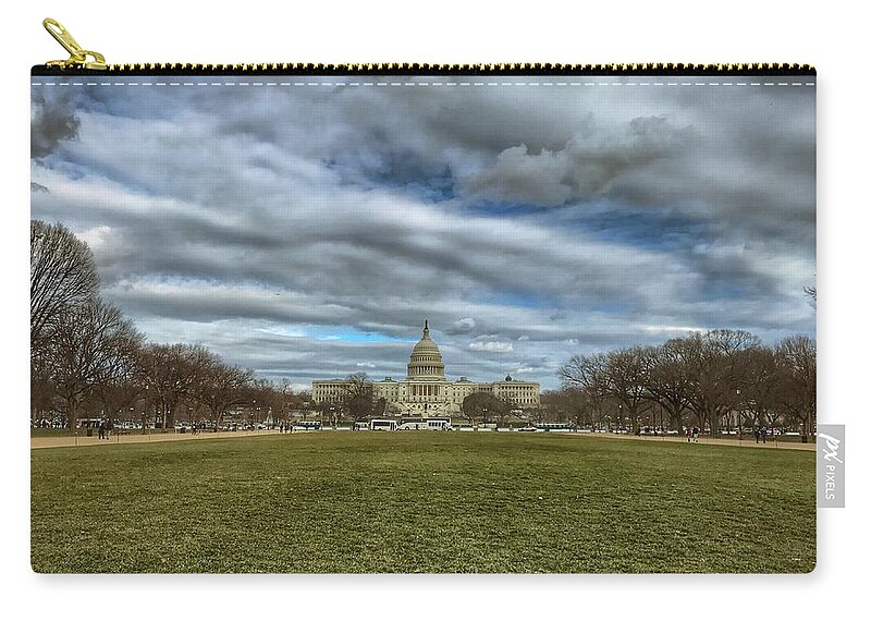 National Mall Zip Pouch featuring the photograph National Mall by Chris Montcalmo