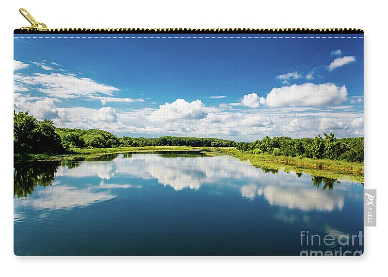 Austria Zip Pouch featuring the photograph National Park Wetlands of the River Danube in Austria by Andreas Berthold