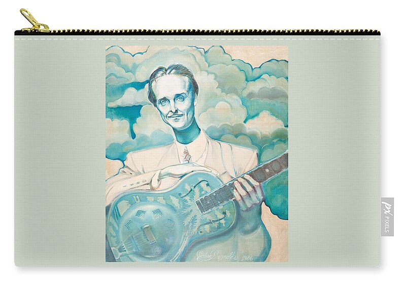 National Guitar Zip Pouch featuring the painting National Reynolds by John Reynolds