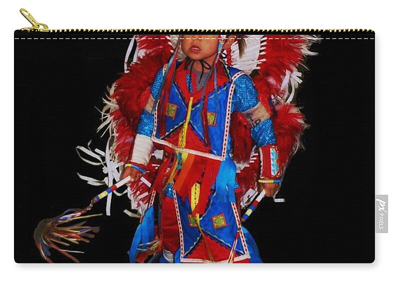 Native American Zip Pouch featuring the photograph Native American Dancer by Christopher James