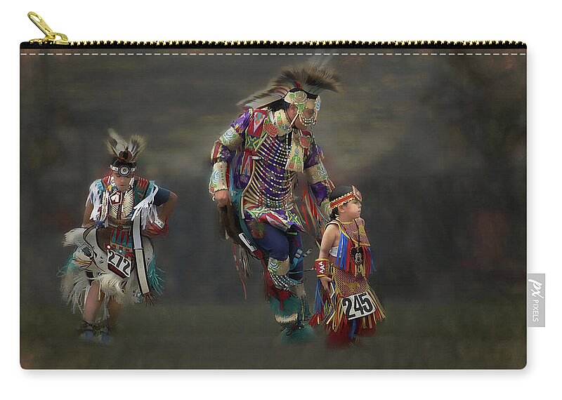 Native American Zip Pouch featuring the photograph Native American Dancers by Dyle Warren