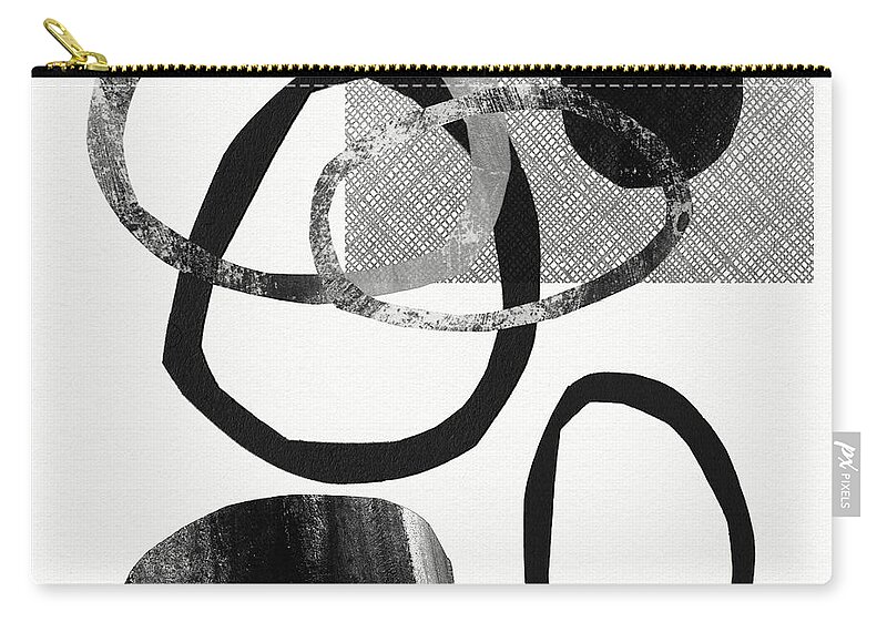 Abstract Zip Pouch featuring the mixed media Natural Balance 2- Abstract Art by Linda Woods by Linda Woods