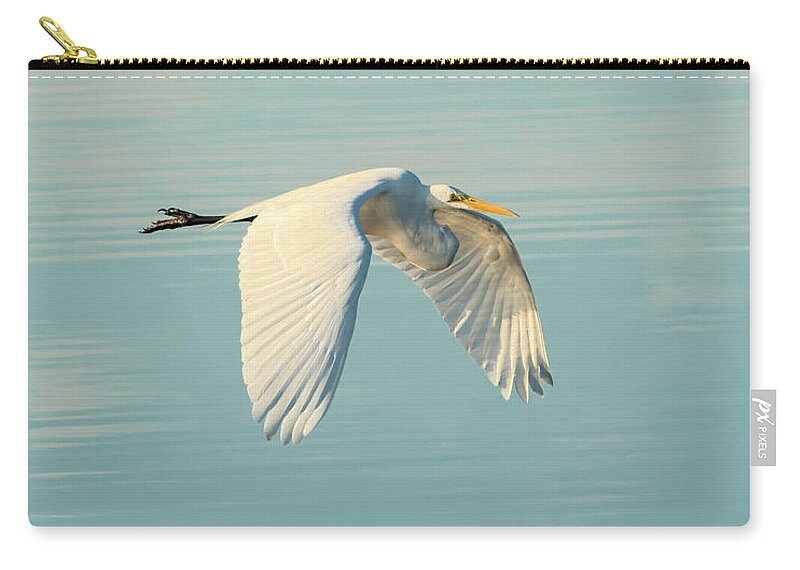 Bird Zip Pouch featuring the photograph Nature's Mirror by Artful Imagery