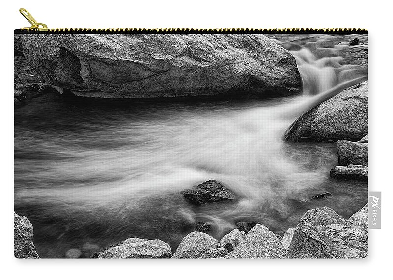 Black White Art Zip Pouch featuring the photograph Nature's Pool by James BO Insogna