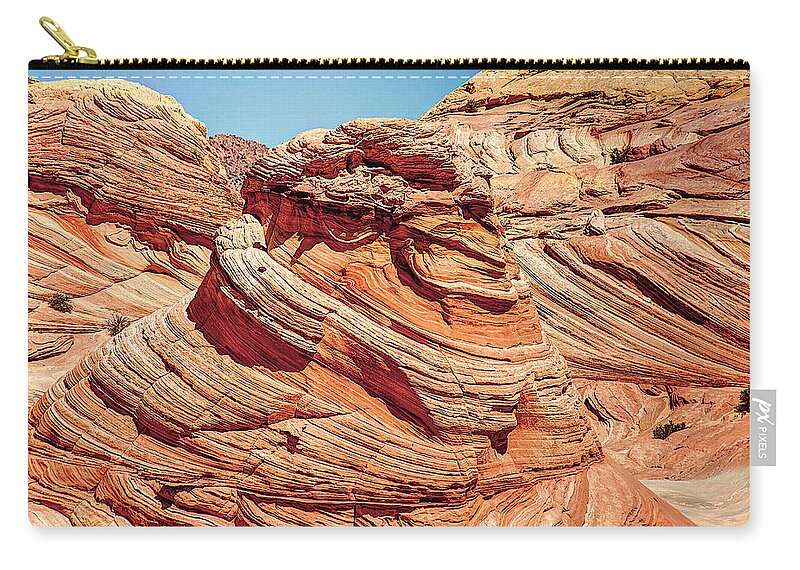 The Wave Carry-all Pouch featuring the photograph Natures Sculpture by Richard Gehlbach
