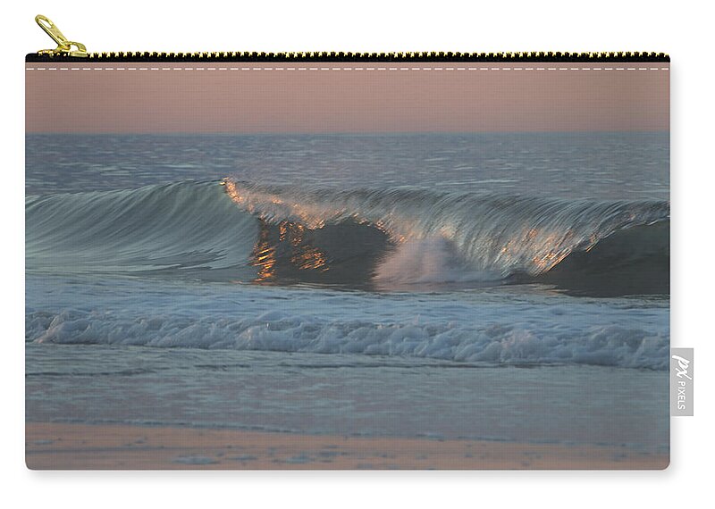 Wave Zip Pouch featuring the photograph Natures Wave by Newwwman
