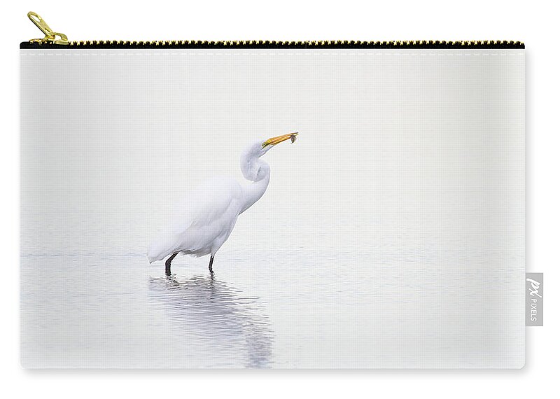 Egret Zip Pouch featuring the photograph Natures Way by Karol Livote