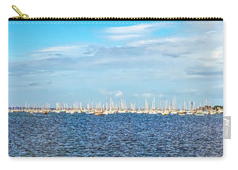 Nautical Zip Pouch featuring the photograph Nautical Panorama by Lilia S