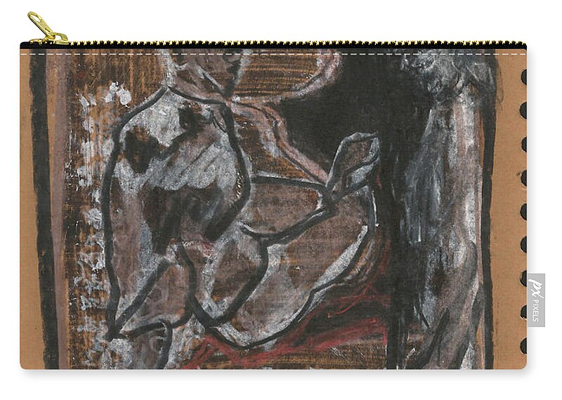 Sketch Zip Pouch featuring the drawing Nb1 P14 by Edgeworth Johnstone