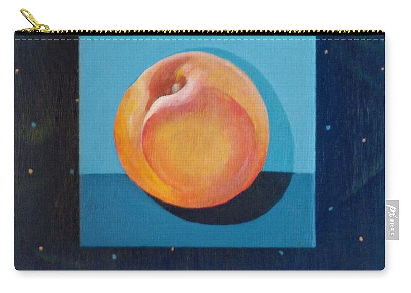 Nectarine Zip Pouch featuring the painting Nectarine by Helena Tiainen