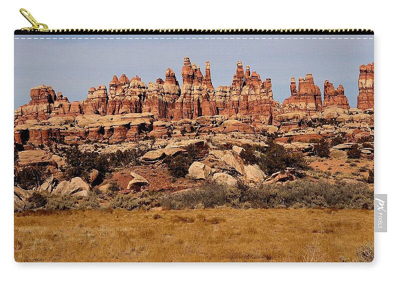 Geology Zip Pouch featuring the photograph Needles at Canyonlands by Tranquil Light Photography