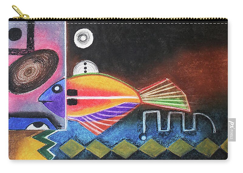 Winston Saoli Carry-all Pouch featuring the painting New Creation Awakens by Winston Saoli