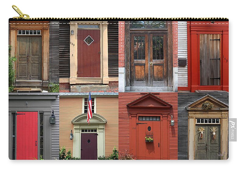 New England Carry-all Pouch featuring the photograph New England Doors #2 by Brett Pelletier