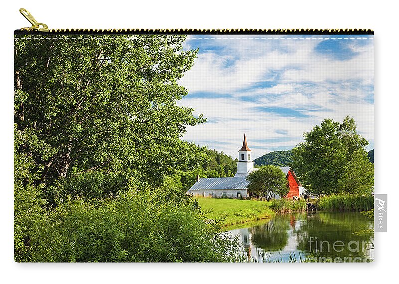 Summer Zip Pouch featuring the photograph New England Idyllic Summer by Alan L Graham
