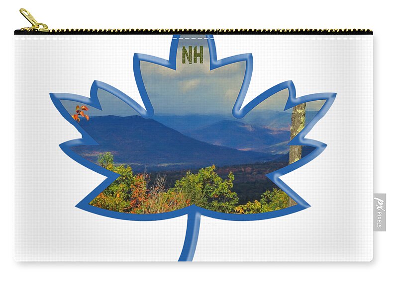 New Hampshire Zip Pouch featuring the photograph New Hampshire Maple Leaf Design by Mim White