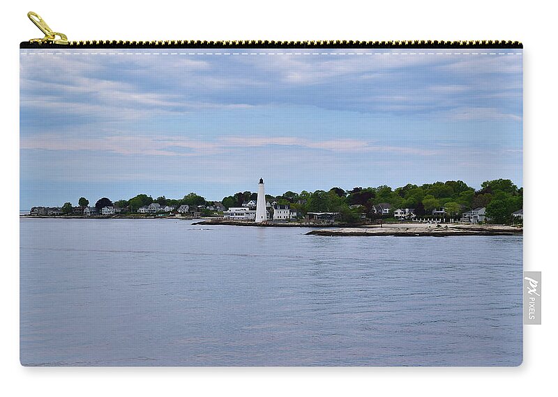 Lighthouse Carry-all Pouch featuring the photograph New London Harbor Lighthouse by Nicole Lloyd