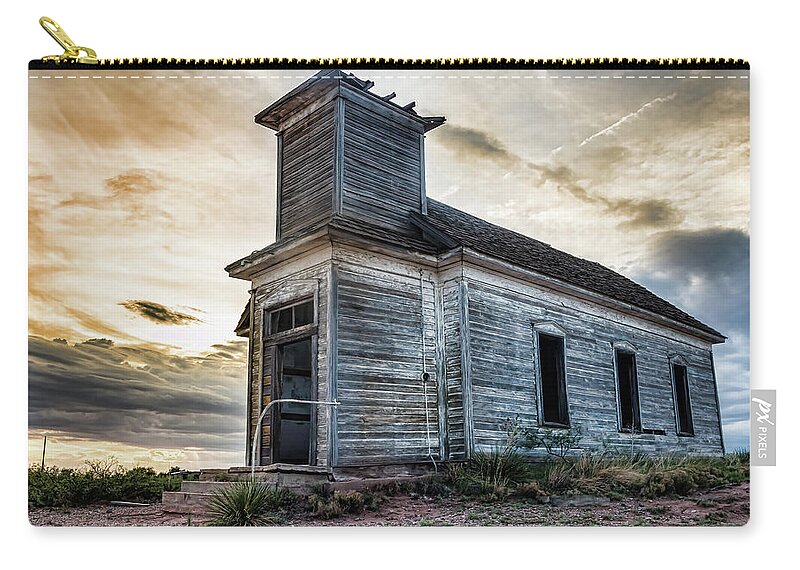 Church Zip Pouch featuring the photograph New Mexico Church #3 by Adam Reinhart