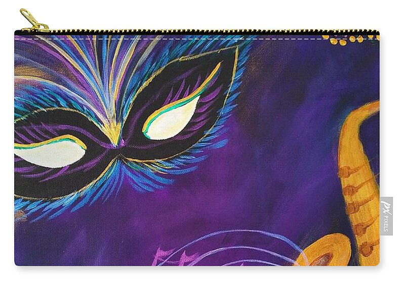 New Orleans Zip Pouch featuring the painting New Orleans Inspired by Lynne McQueen