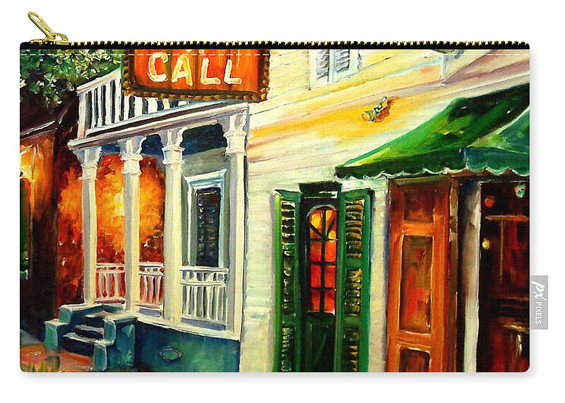 New Orleans Zip Pouch featuring the painting New Orleans Port of Call by Diane Millsap