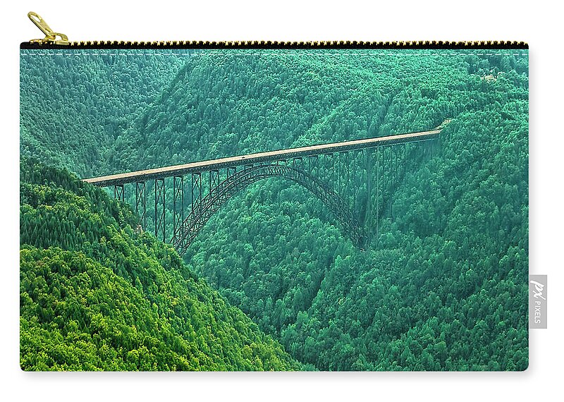 Scenicfotos Carry-all Pouch featuring the photograph New River Gorge Bridge by Mark Allen