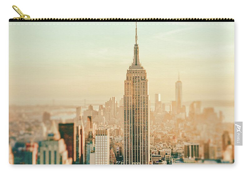 #faatoppicks Zip Pouch featuring the photograph New York City - Skyline Dream by Vivienne Gucwa