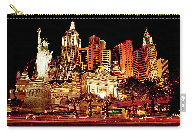 New York Casino Zip Pouch featuring the photograph New York in Vegas by Rich S