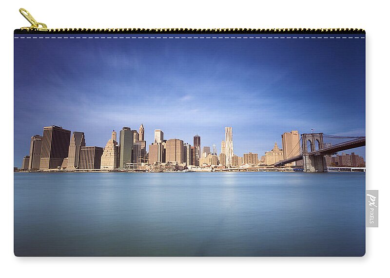 New York Zip Pouch featuring the photograph New York by Jackie Russo