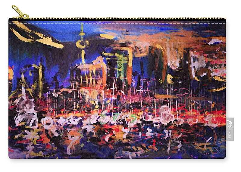 New York Zip Pouch featuring the painting New York New York by Vit Nasonov