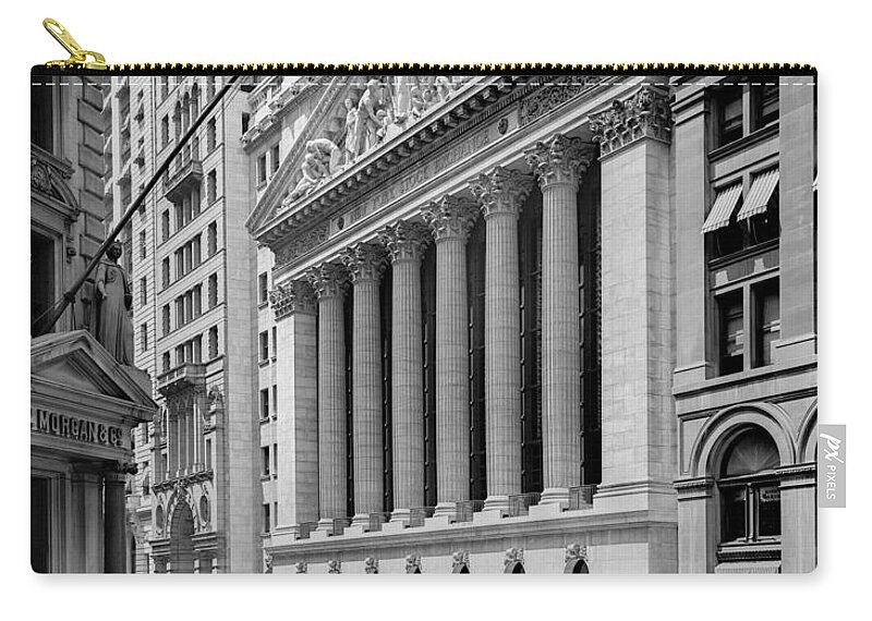 Chrysler Zip Pouch featuring the photograph New York Stock Exchange Circa 1904 by Jon Neidert