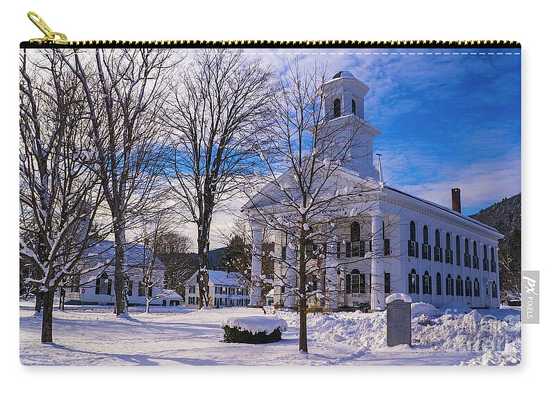 Vermont Zip Pouch featuring the photograph Newfane Vermont. by Scenic Vermont Photography