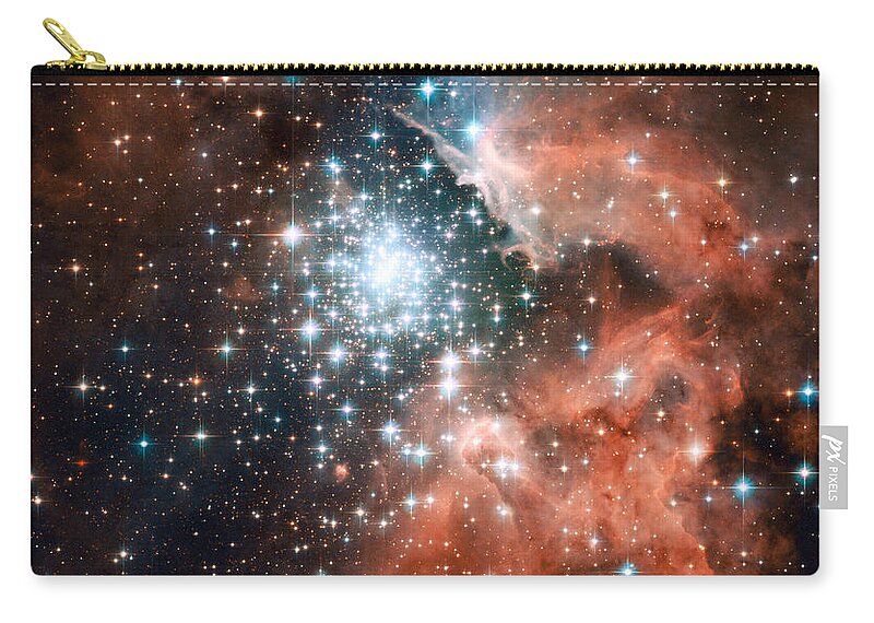 Ngc 3603 Zip Pouch featuring the photograph Ngc 3603, Giant Nebula by Nasa
