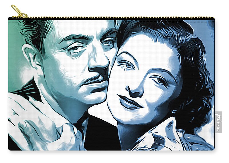 William Powell Zip Pouch featuring the digital art Nick and Nora by Greg Joens